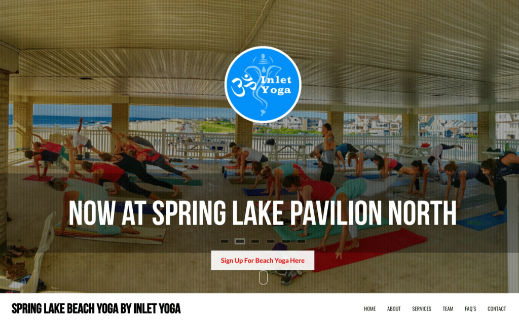 Beach Yoga at Spring Lake Pavilion North with Jennifer Vafakos & Inlet Yoga
