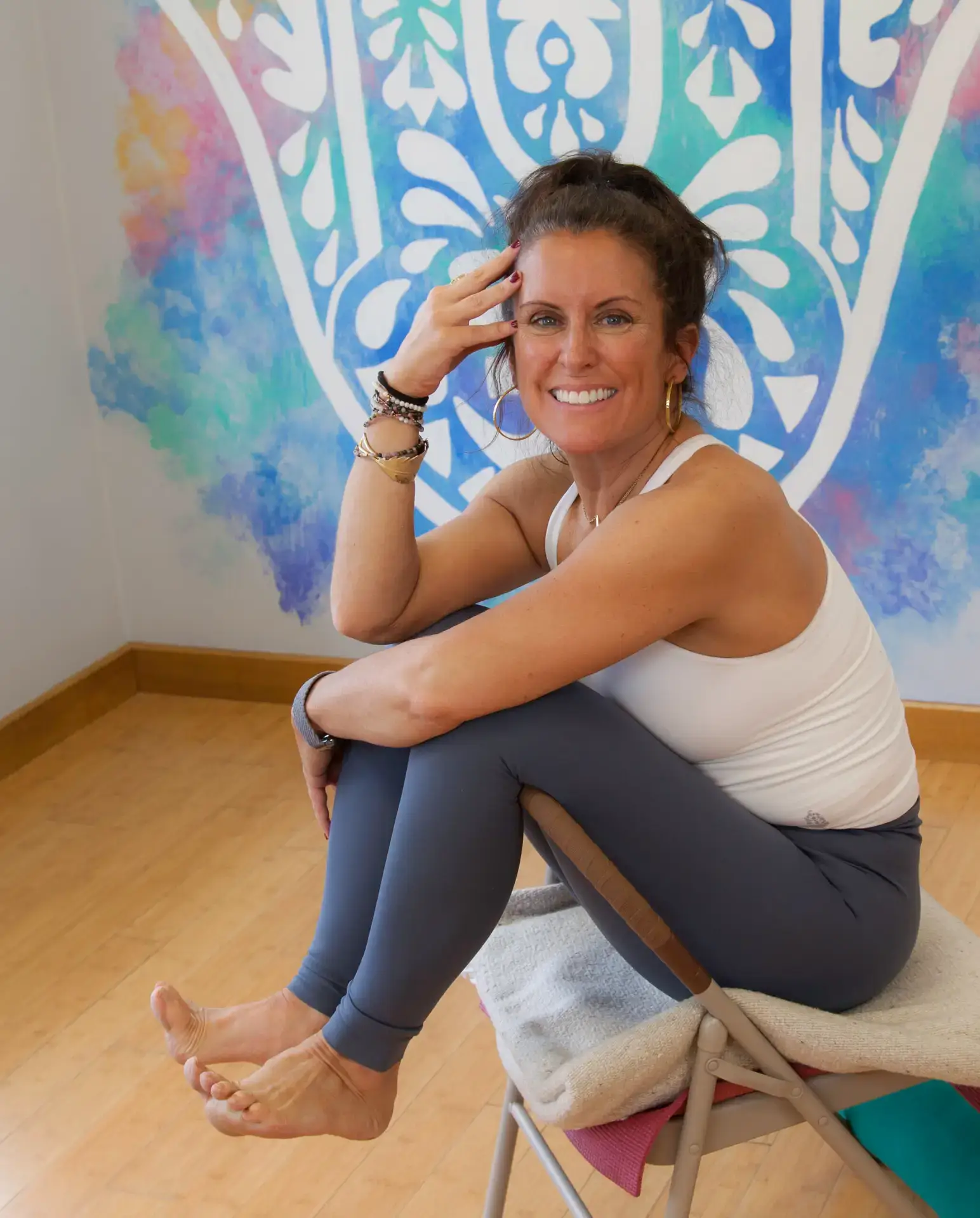 Jennifer Vafakos Chair Yoga