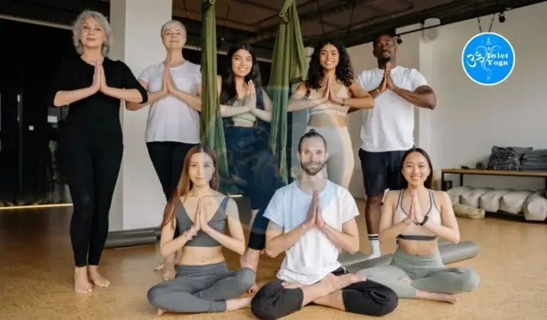 Diverse group of students in yoga teacher training 200hr program at Inlet Yoga Studio Manasquan NJ
