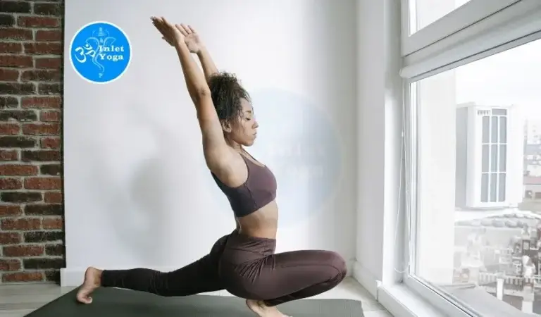 Lady doing gentle yoga for stress relief & anxiety in Manasquan, NJ